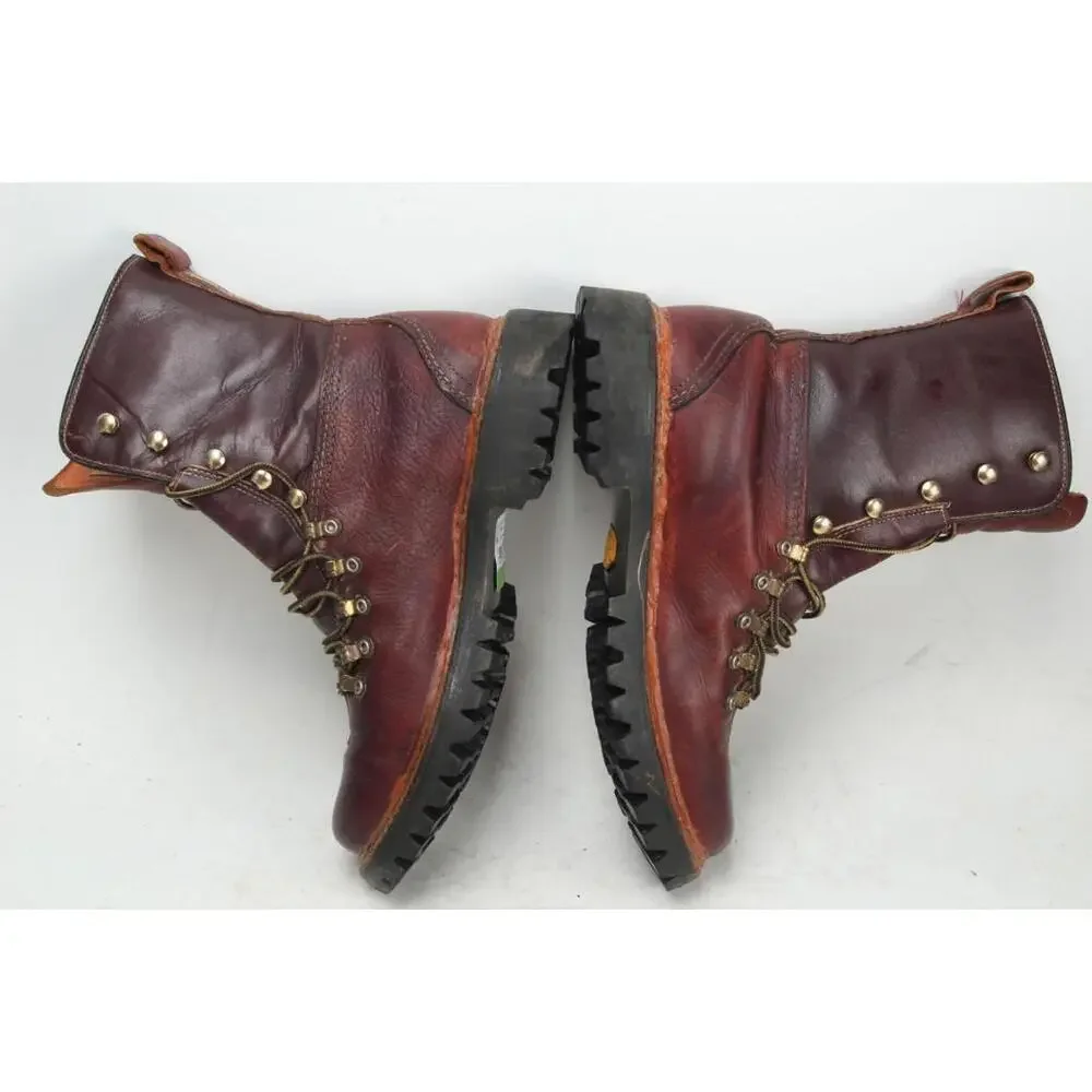vintage herman survivor SEARS boots hiking lace up leather 60s/70s READ 7.5 D
